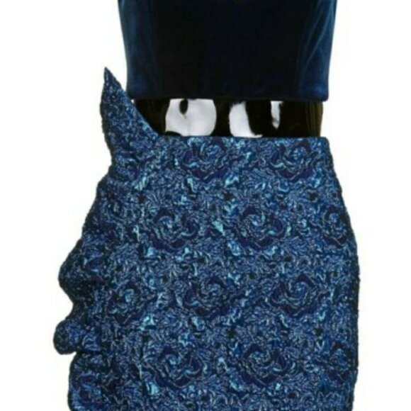 NWT Topshop velvet metallic dress Junior size 4 - Picture 2 of 5